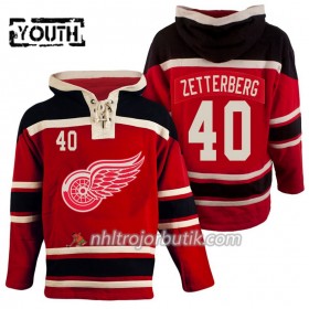 Barn Ishockey Detroit Red Wings Henrik Zetterberg 40 Röd Sawyer Hooded Sweatshirt